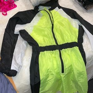 Cute fashion nova green black and white dress